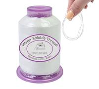 Water-Soluble Sewing Thread - 0.1mm Vinylon Yarn | 45500cm Quick-Dissolve Craft Thread For Quilting, Embroidery, Fabric Repair, Handicrafts, Sewing Projects, And Hæng Tags