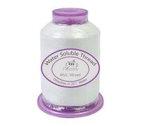 Water-Soluble Sewing Thread - Vinylon 1492.7ft Spools | Quickly Dissolves Machine Yarn 0.1mm | Basting String for Quilting Handicrafts Garment Security Tags and Temporary Stitching Embroidery Use