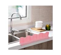 Water Splash Guard Baffle Board Sucker Wash Basin Sink Board Kitchen Gadget - Pink