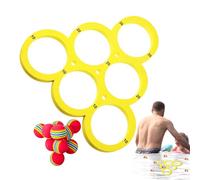 Water Sports Game, EVA Floating Pool Toy Set, 10 Balls Included, Lightweight Buoyant Construction, Interactive Throwing Activity, Fun Outdoor Games for Adults Family Friends Pool Party
