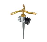Water Sprinkler, Lawn Sprinklers, 7.87x3.94x1.18 Inches 3 Arms Brass, Weather Resistant 360 Degree Coverage, Garden Waterer for Lawns Landscape, Pool, Backyard, Farm, Greenhouse