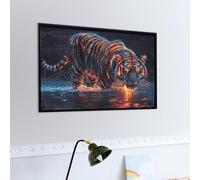 Water Surface Night Tiger Puzzle 1000 Pezzi Rompicapo Per Ragazzi Animal Pet Gioco Educativo Sfida Intelligenza Creativa Idea Regalo Per Figlio A Natale 1000 PCS