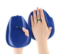 Water Swim Paddles - Lightweight PVC Training Gear, Contoured Hand Paddle Design with Quick Adjust Straps, Comfortable Sturdy Fit, Ideal for Youth Teens Boys Girls Swimming Lessons and Practice