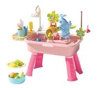 Water Table - 21.26x11.42x20.87in, Educational Beach Toys, Running Play Sink | Preschool Learning Backyard Activities Patio Entertainment Camping Recreation Daycare Engagement Bathroom Amusement