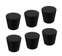 Water Table Plug - 6 Piece Solid Rubber Cover | Leakproof Sealing Accessory with Tight Fit, Tapered Lab Bung with Durable Finish, Multi-Use Replacement Part for Outdoor Play