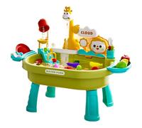 Water Table, Sensory Sand Table, Electric Fishing Game Set, Outdoor Indoor Play, Summer Activity Station for Backyard, Preschool, Camping, Playground, 23.62x12.99x17.32 Inches