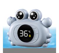 Water Temperature Gauge - Floating Crab Duck Bath Thermometer | Waterproof LCD Display Temperature Sensor, Cute Bathtub Toy For Girls Boys, Safe Infant Bath Accessory