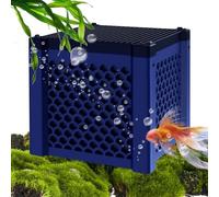 Water Trough Filter, Activated Carbon Fish Tank Filter, 4.53x3.94x4.53 inches Odor Control Filtration System for Aquarium Pond Pool, Garden or Indoor Use, Desktop, Dorm and Home Compatible