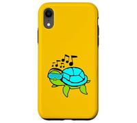Water Turtle DJ Fun Musica Ascolta Cuffie Cool Occhiali Club Custodia per iPhone XR