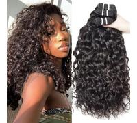 Water Wave Human Hair Bundles 10 10 10 Inch 12A Curly Bundles Human Hair 100% Unprocessed Brazilian Virgin 3 Bundles Wet and Wavy Weave Extensions
