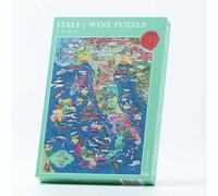 Puzzle del vino italiano, puzzle da 1000 pezzi per adulti - puzzle disegnato a mano con vini italiani e geografia