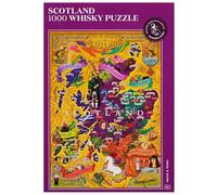 Water & Wines Puzzle del whisky scozzese da 1000 pezzi per adulti, unico e disegnato a mano, dello scotch whisky
