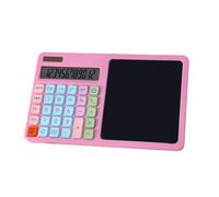 WATERBELINE Calcolatrice matematica, calcolatrice solare a 12 cifre, grande display LCD, con lavagna per scrittura LCD, calcolatrice scientifica con funzione standard