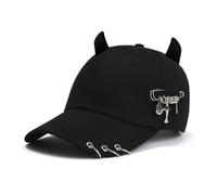 WATERBELINE Cappello, cappello da baseball per ragazza con corno del diavolo, accattivante cappello da viaggio con visiera, cappello per adolescenti, per ciclismo, escursionismo, visiera