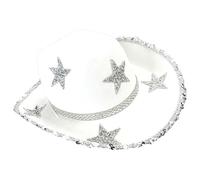 WATERBELINE Cappello da indossare, cappello porkpie con cristalli gioiello cappello da sposa cappello panama per addio al nubilato cappello porkpie versatile per spettacoli teatrali club