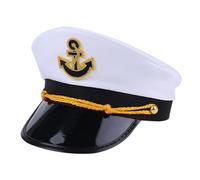 WATERBELINE Cappello da marinaio, cappello da marinaio, cappello di sicurezza grande per aerei, cappello da capitano aviazione per abiti alla moda