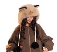 WATERBELINE Cappello di peluche, cappello di peluche con orecchie di animale per adulti con paraorecchie caldo peloso Ushanka cappello moda attività all'aperto cappello antivento cappello cacciatore
