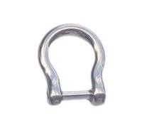 WATERBELINE Clip per anello a D, anelli a D con vite di chiusura, a forma di ferro di cavallo, anelli a D a forma di D, gancio a vite per pelle