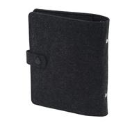 WATERBELINE Copertina per quaderno, con tasca per carte di credito e tasca elastica per penna, in tessuto infeltrito, 6 anelli, copertina per diario