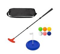 WATERBELINE Set di putter da golf a due vie, mazza da golf con disco e palla da allenamento, lunghezza regolabile, facile da usare