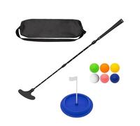 WATERBELINE Set di putter da golf a due vie, mazza da golf con disco e palla da allenamento, lunghezza regolabile, facile da usare