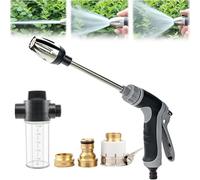 Waterblitz Pressure Washer, Multi-function Car Washing Tool, Waterblitz High Pressure Water Gun, Various Spray Effects, Power High-Pressure Cleaner for Garden Hose with Metal Joints(With foam pot)