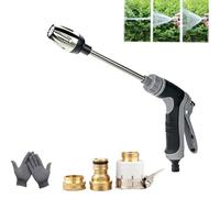 Waterblitz Pressure Washer, Turbowasher for Garden Hose, with 360° Rotating for Three Spray Modes Equipped with Metal Joints and 7.5/15m Telescopic Tube (water Gun+connector)