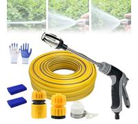 Waterblitz Pressure Washer, Water Blitz Pressure Washer, Various Spray Effects, Portable Washer for Car, Floor, Wall Cleaning,Equipped with Metal Joints and Telescopic Tube (C)