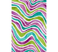 Watercolor Artwork on the Cover of a Lined Notebook: 6x9" Lined Journal with a Digitized Original Abstract Artwork in Greens and Pinks