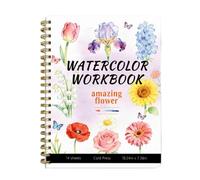 Watercolor Book, Artwork Workbook Painting Set, 26cm/10.24in Guided Creative Art Practice Book For Travel School Home Kids Adults Teens Beginners Boys Girls Women Marker Pen Drawing Use