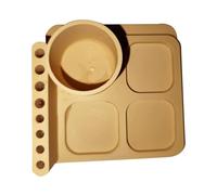 Watercolor Brush Cleaner - Paint Brush Holder with Palette | 3D Printed Studio Organizer with Multi-Slot Design, Indoor Art Supply Holder for Home School Workshop Classroom