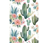 Watercolor Cactus Journal: Cute & Colorful Notebook for Nature Lovers, 6 x 9, 120 College Ruled Pages