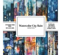 Watercolor City Rain Scrapbook Paper: Decorative Double-Sided Craft Papers For Junk Journals, Wrapping & Mixed Media, Card Making And More