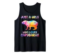 Watercolor Colorful Capybara Just a girl who loves Capybaras Canotta
