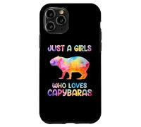Watercolor Colorful Capybara Just a girl who loves Capybaras Custodia per iPhone 11 Pro