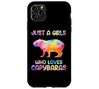 Watercolor Colorful Capybara Just a girl who loves Capybaras Custodia per iPhone 11 Pro Max