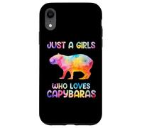 Watercolor Colorful Capybara Just a girl who loves Capybaras Custodia per iPhone XR