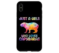 Watercolor Colorful Capybara Just a girl who loves Capybaras Custodia per iPhone XS Max