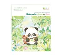 Watercolor Coloring Book For Girls - Panda Paint with Water Coloring Books for Toddlerss | Drawing Art Paper For Kids Ages 3 4 5 6 7 8 Years Old | Portable Children Watercolor Kit For Travel School