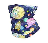 Watercolor Cosmic Theme Animals Colorful Traspirante Headwrap Protezione UV Bandana Scaldacollo per Sports Bambini Yoga