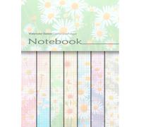 Watercolor Daisies Colored Graph Paper Notebook: Squared Paper Notepad With Floral Daisy Backgrounds For Math Projects, Games, Scrapbooking, Papercrafts