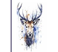 Watercolor Deer Writing Journal Sized at 7"x10": A Charming Writing Companion for Nature Lovers and Creative Minds