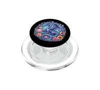 Watercolor Dragon Flowers Beautiful Art Colorful Graphic PopSockets PopGrip per MagSafe