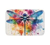 Watercolor Dragonfly Animal Nature Print Zerbino Ingresso Antiscivolo Zerbino Asciugapassi Lavabile In Lavatrice Tappeto Entrata Per Esterno Cucina Interno 40X60Cm