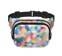 Watercolor Dream - Marsupio quadrato a doppio strato con cinghia regolabile, per attività all'aperto, taglia unica, colore: nero, Nero , Taglia unica