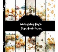 Watercolor Duck Scrapbook Paper, Bird Junk Journal Paper, Animal Decorative Paper, DIY Projects, Origami, Collage Sheets, Decoupage Paper, 10 Designs, Double Sided