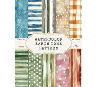 Watercolor Earth Tone Scrapbook Paper - 50 Pages, 25 Double-Sided Designs - 8.5 x 11 in Craft Pad: Neutral Scrapbook Paper with Abstract Watercolor Patterns for Collage, Journaling, Mood Boards & DIY
