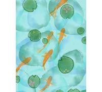 Watercolor Fish Pond Notebook: A cute and functional journal with lined pages for writing, note-taking, and journaling good for for School and Work
