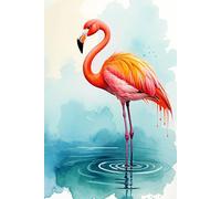 Watercolor Flamingo Journal: a DOT GRID notebook for self-expression