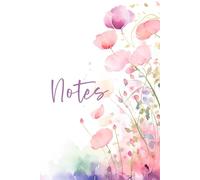 Watercolor Floral Notebook: 6" x 9" - 120 Pages with Lined - Softcover Journal with Purple and Pink Flower Cover, Gift for Her